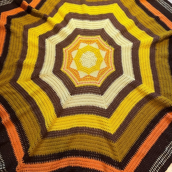 granny afghan | vintage handmade crochet throw blanket retro unique Roseanne MCM - Picture 7 of 11